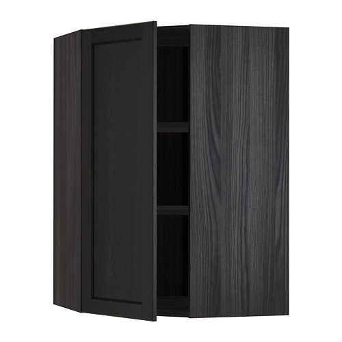 METOD corner wall cabinet with shelves