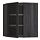 METOD, corner wall cab w shelves/glass dr