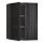 METOD, corner wall cab w shelves/glass dr