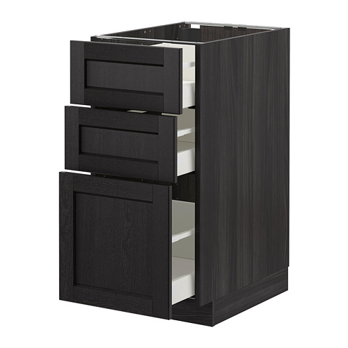 METOD/MAXIMERA base cabinet with 3 drawers