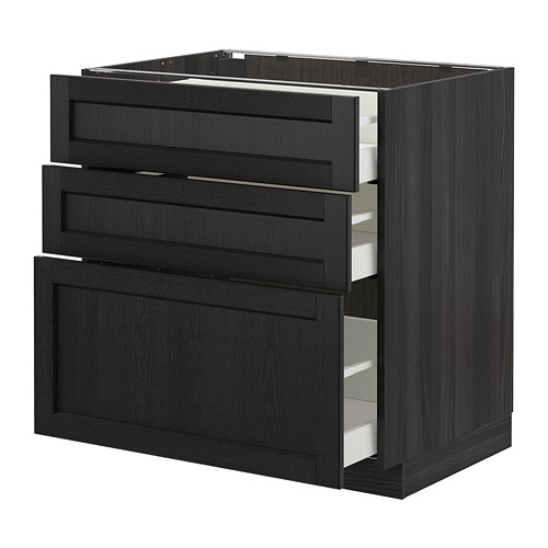 METOD/MAXIMERA base cabinet with 3 drawers