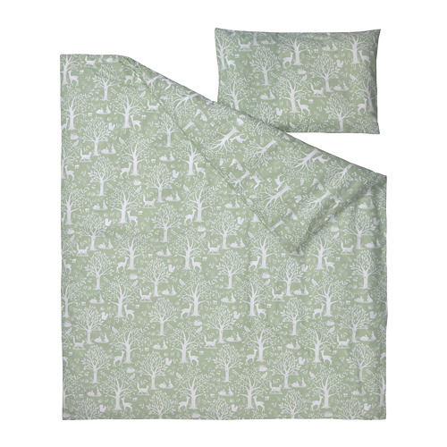 TROLLDOM, duvet cover 1 pillowcase for cot