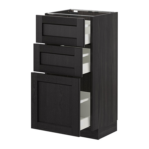 METOD/MAXIMERA base cabinet with 3 drawers