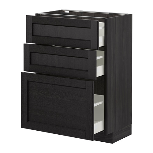 METOD/MAXIMERA base cabinet with 3 drawers