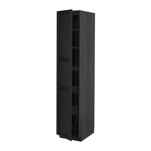 METOD high cabinet with shelves