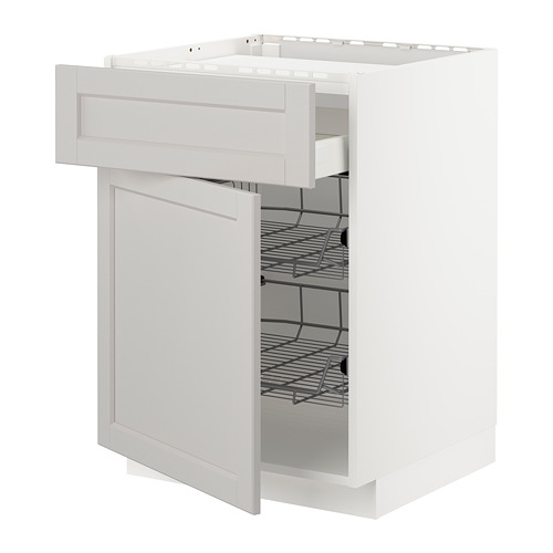 METOD/MAXIMERA base cab f hob/drawer/2 wire bskts