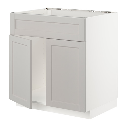 METOD base cabinet f sink w 2 doors/front