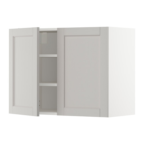 METOD wall cabinet with shelves/2 doors