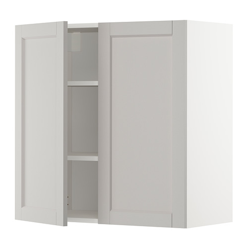METOD wall cabinet with shelves/2 doors