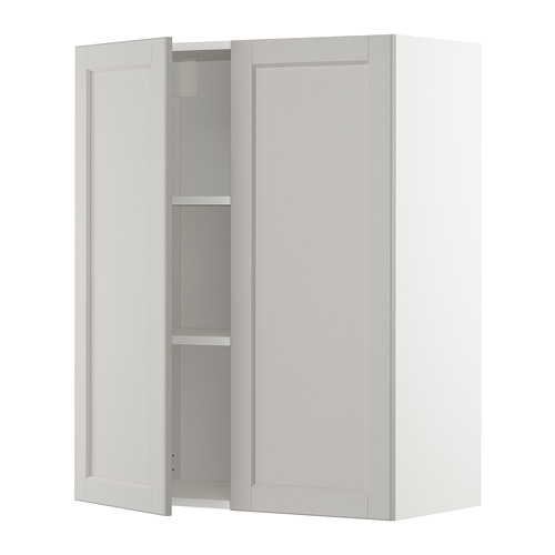 METOD wall cabinet with shelves/2 doors
