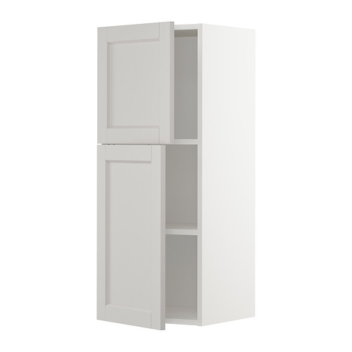 METOD wall cabinet with shelves/2 doors