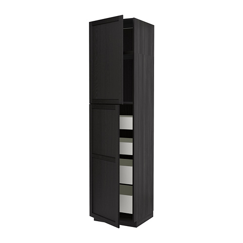 METOD/MAXIMERA, hi cab w 2 doors/4 drawers