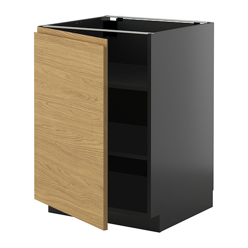 METOD base cabinet with shelves