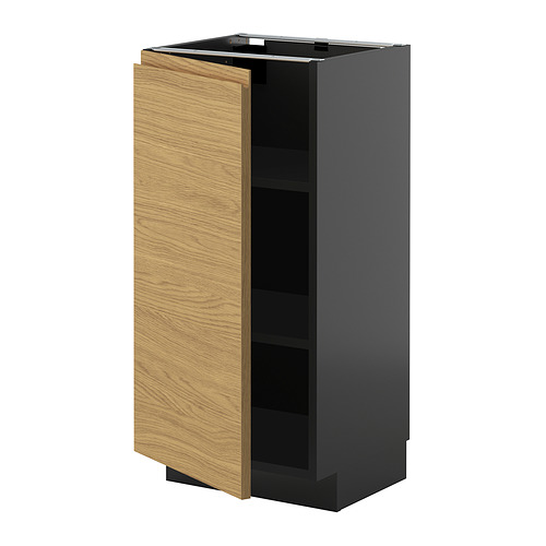 METOD base cabinet with shelves