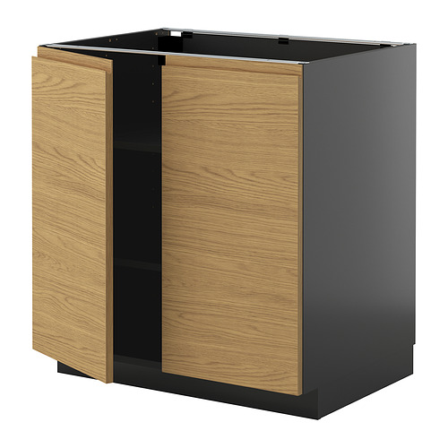 METOD base cabinet with shelves/2 doors