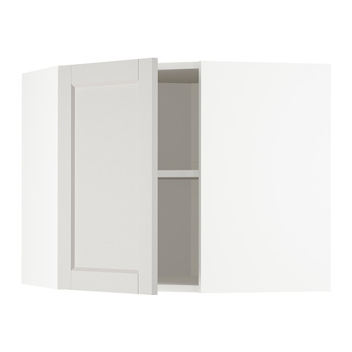 METOD corner wall cabinet with shelves