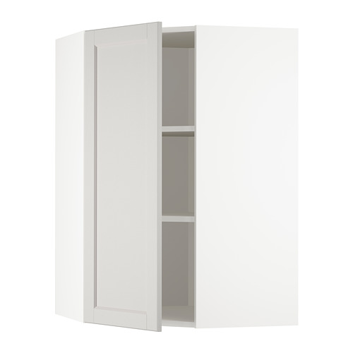 METOD corner wall cabinet with shelves