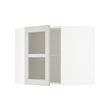 METOD corner wall cab w shelves/glass dr