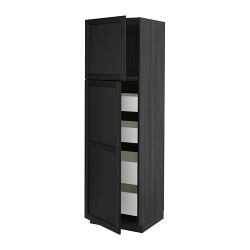 METOD/MAXIMERA hi cab w 2 doors/4 drawers