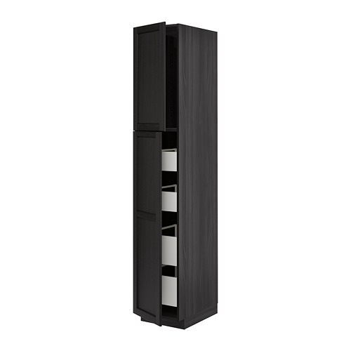 METOD/MAXIMERA hi cab w 2 doors/4 drawers
