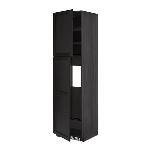 METOD high cabinet for fridge w 2 doors