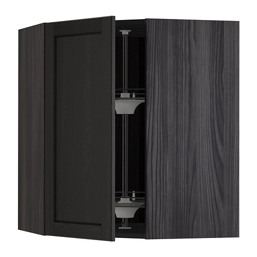 METOD corner wall cabinet with carousel