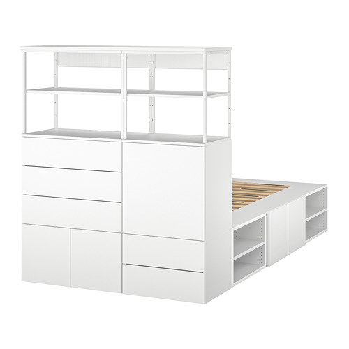 PLATSA, bed frame with 5 door+5 drawers