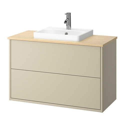 HAVBÄCK/ORRSJÖN, vaskaskápur/skúffur/handlaug/blt.