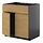 METOD, base cabinet f sink w 2 doors/front