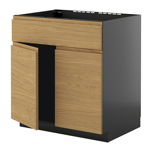 METOD base cabinet f sink w 2 doors/front