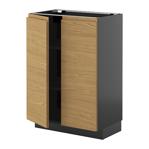 METOD base cabinet with shelves/2 doors