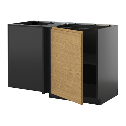 METOD corner base cabinet with shelf