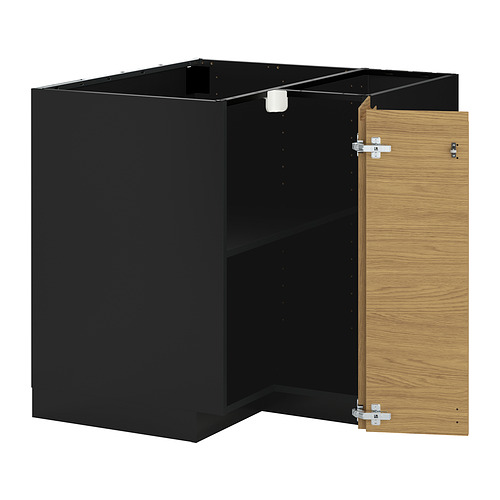 METOD corner base cabinet with shelf