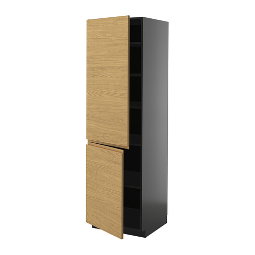 METOD high cabinet with shelves/2 doors