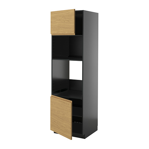 METOD, hár skápur f/ofn/örb. m/2hu./hillum