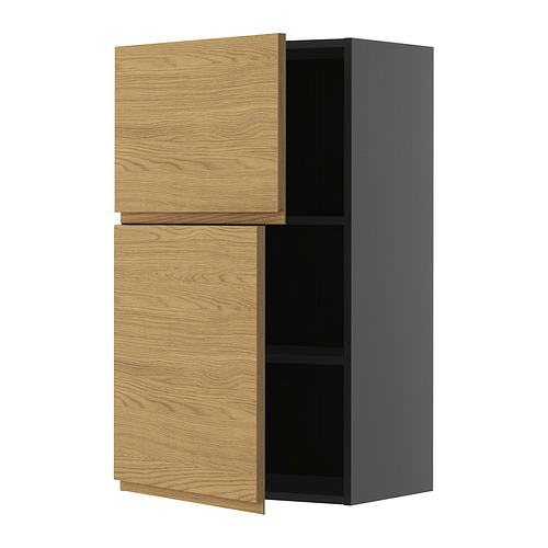METOD wall cabinet with shelves/2 doors