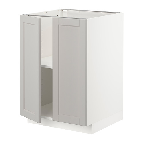METOD base cabinet with shelves/2 doors