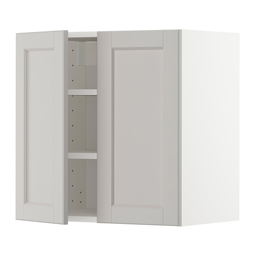 METOD wall cabinet with shelves/2 doors