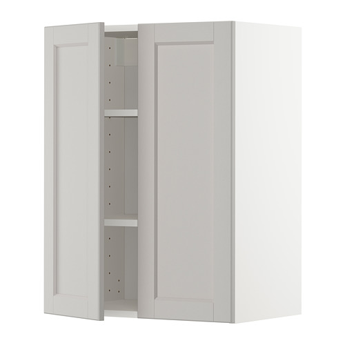 METOD wall cabinet with shelves/2 doors