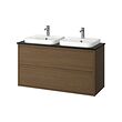 Brown oak effect/black marble effect