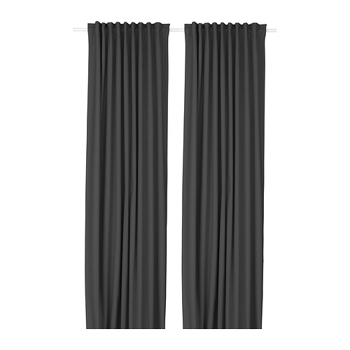 KORGMOTT block-out curtains, 1 pair