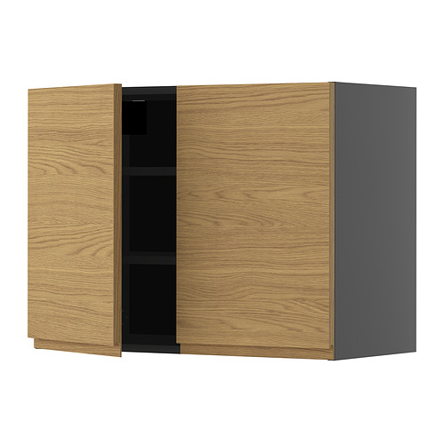 METOD wall cabinet with shelves/2 doors
