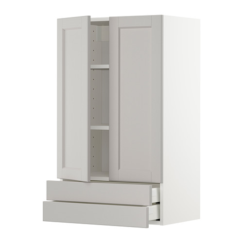 METOD/MAXIMERA wall cabinet w 2 doors/2 drawers
