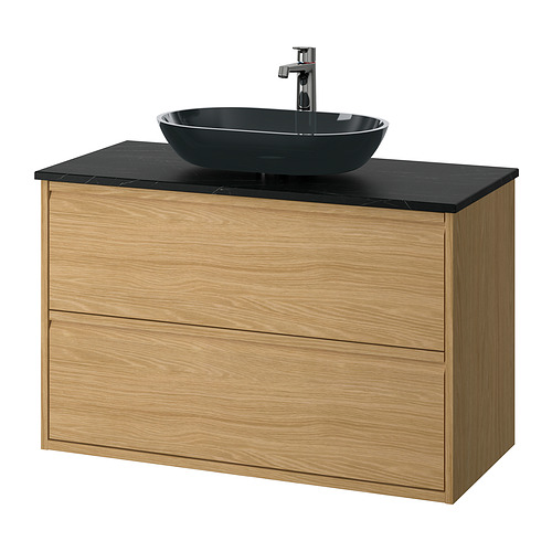 ÄNGSJÖN/OXMYREN, wash-stnd w drawers/wash-basin/tap