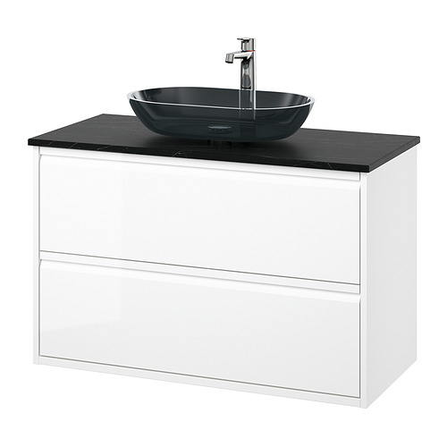 ÄNGSJÖN/OXMYREN, wash-stnd w drawers/wash-basin/tap