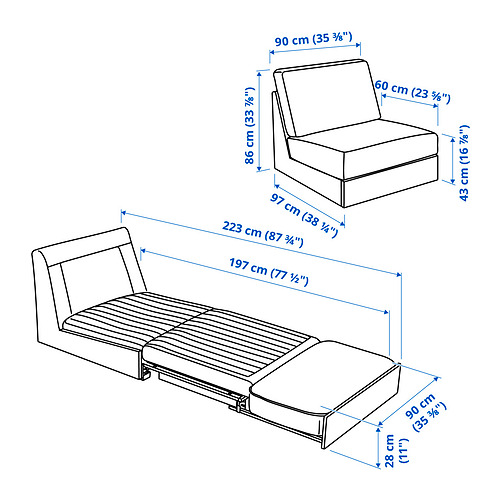 KIVIK 1-seat sofa-bed