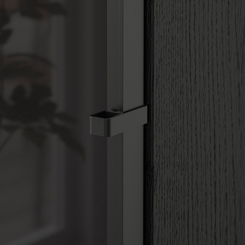BILLY/HÖGBO, bookcase combination w glass doors