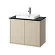 Beige/black marble effect