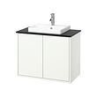 White/black marble effect