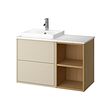 Beige/oak effect/white marble effect